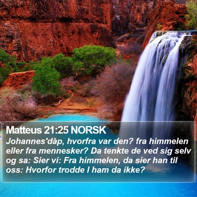 Matteus 21:25 NORSK Bible Verse Image