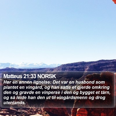 Matteus 21:33 NORSK Bible Verse Image