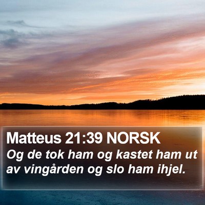 Matteus 21:39 NORSK Bible Verse Image