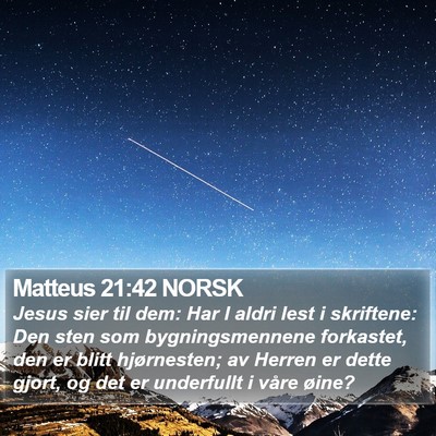 Matteus 21:42 NORSK Bible Verse Image