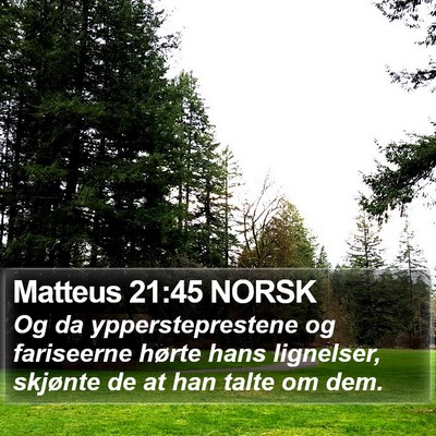 Matteus 21:45 NORSK Bible Verse Image