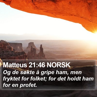 Matteus 21:46 NORSK Bible Verse Image