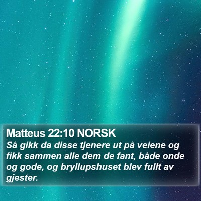 Matteus 22:10 NORSK Bible Verse Image