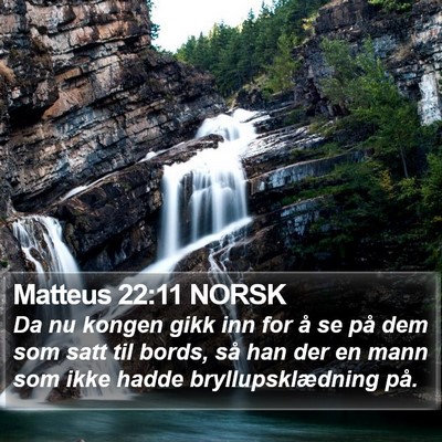 Matteus 22:11 NORSK Bible Verse Image