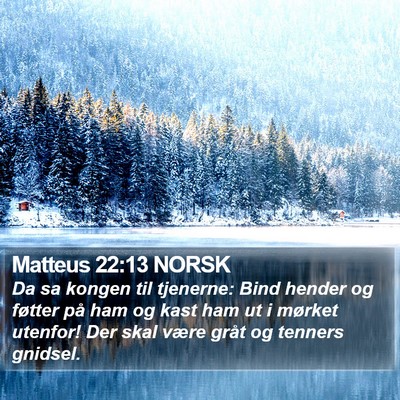 Matteus 22:13 NORSK Bible Verse Image