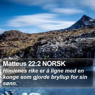 Matteus 22:2 NORSK Bible Verse Image