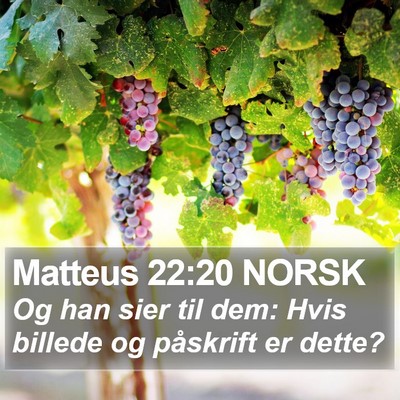 Matteus 22:20 NORSK Bible Verse Image
