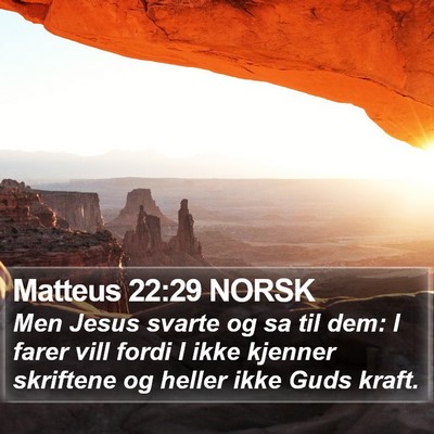 Matteus 22:29 NORSK Bible Verse Image