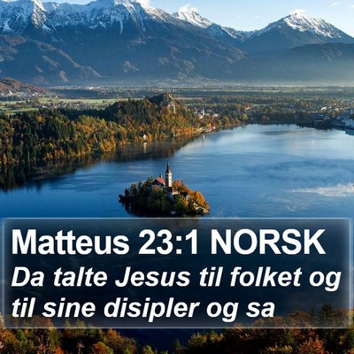 Matteus 23:1 NORSK Bible Verse Image
