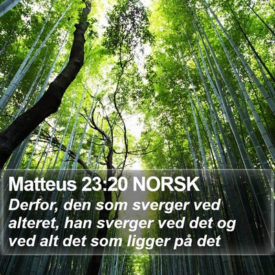 Matteus 23:20 NORSK Bible Verse Image