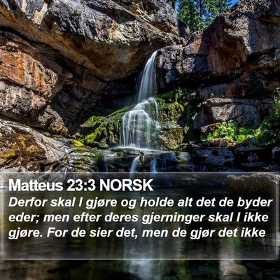 Matteus 23:3 NORSK Bible Verse Image