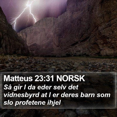 Matteus 23:31 NORSK Bible Verse Image
