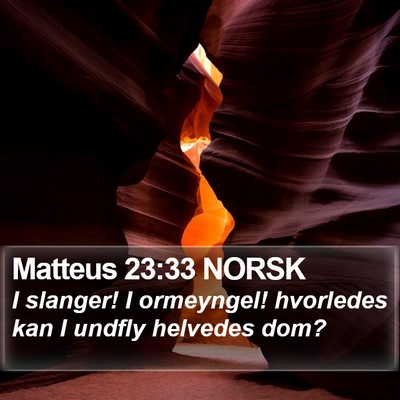 Matteus 23:33 NORSK Bible Verse Image