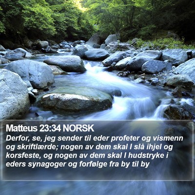 Matteus 23:34 NORSK Bible Verse Image