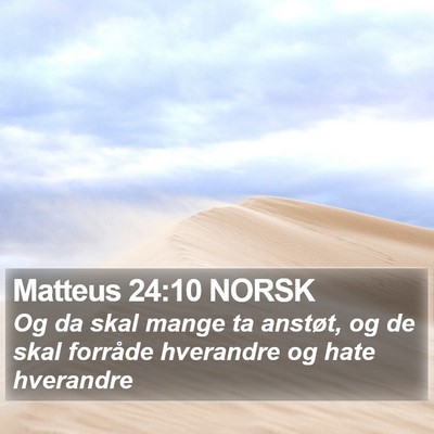Matteus 24:10 NORSK Bible Verse Image