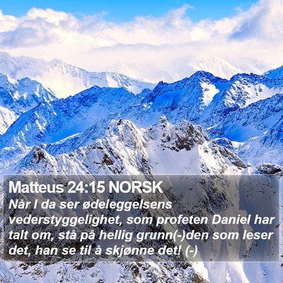 Matteus 24:15 NORSK Bible Verse Image
