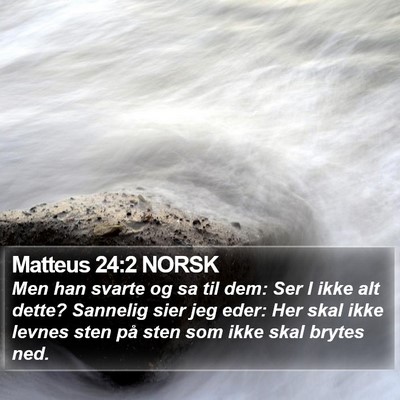 Matteus 24:2 NORSK Bible Verse Image