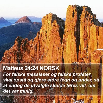 Matteus 24:24 NORSK Bible Verse Image
