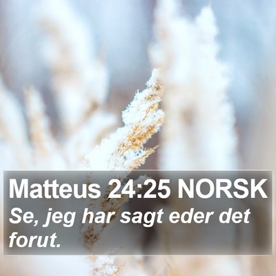 Matteus 24:25 NORSK Bible Verse Image