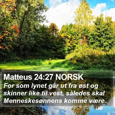 Matteus 24:27 NORSK Bible Verse Image