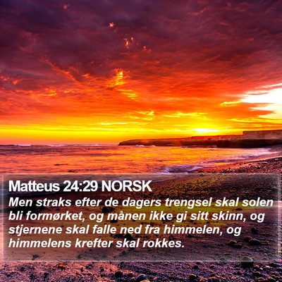 Matteus 24:29 NORSK Bible Verse Image