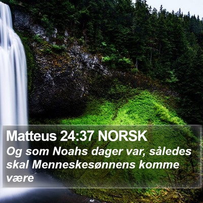 Matteus 24:37 NORSK Bible Verse Image