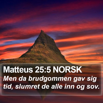 Matteus 25:5 NORSK Bible Verse Image