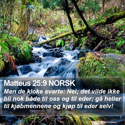 Matteus 25:9 NORSK Bible Verse Image