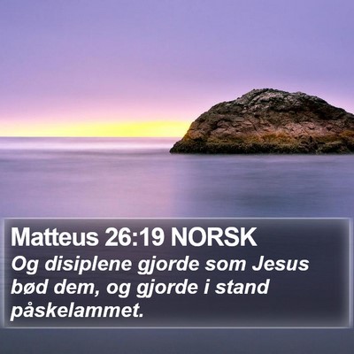 Matteus 26:19 NORSK Bible Verse Image