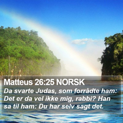 Matteus 26:25 NORSK Bible Verse Image