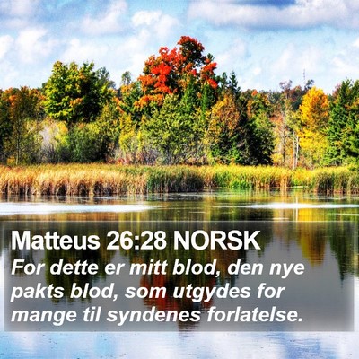 Matteus 26:28 NORSK Bible Verse Image