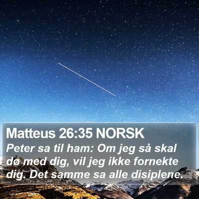Matteus 26:35 NORSK Bible Verse Image