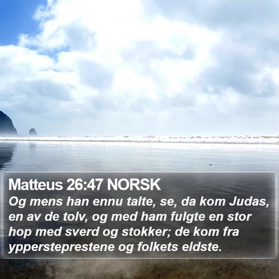 Matteus 26:47 NORSK Bible Verse Image