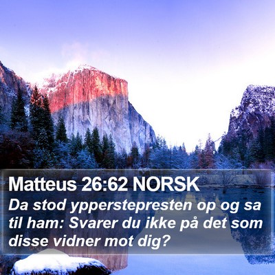 Matteus 26:62 NORSK Bible Verse Image
