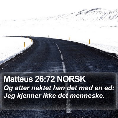 Matteus 26:72 NORSK Bible Verse Image
