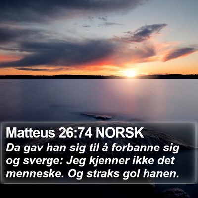 Matteus 26:74 NORSK Bible Verse Image