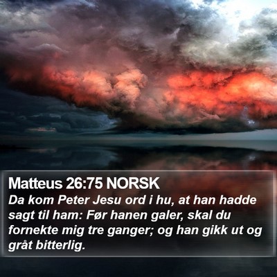 Matteus 26:75 NORSK Bible Verse Image