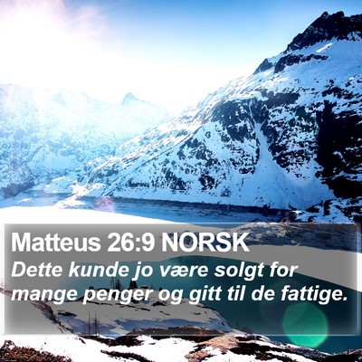 Matteus 26:9 NORSK Bible Verse Image