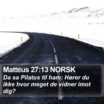 Matteus 27:13 NORSK Bible Verse Image