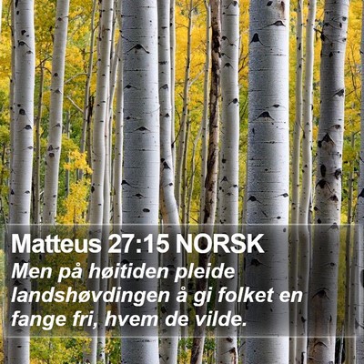 Matteus 27:15 NORSK Bible Verse Image