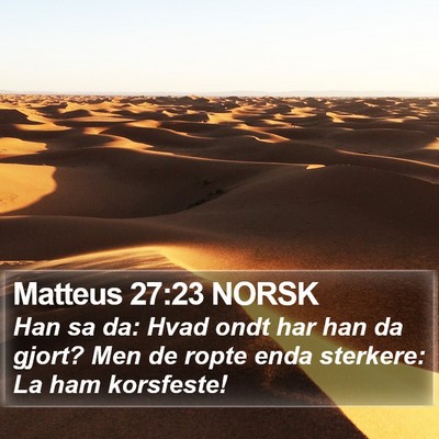 Matteus 27:23 NORSK Bible Verse Image