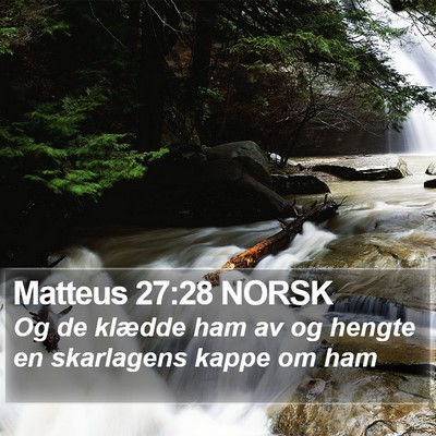 Matteus 27:28 NORSK Bible Verse Image
