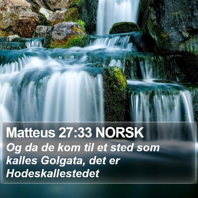 Matteus 27:33 NORSK Bible Verse Image