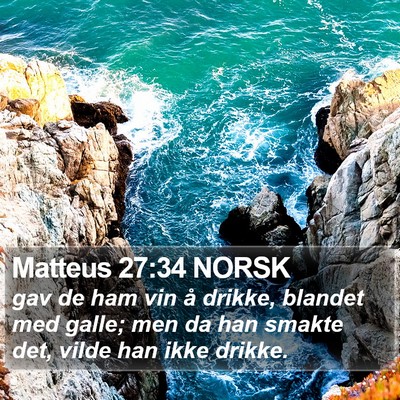 Matteus 27:34 NORSK Bible Verse Image