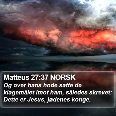 Matteus 27:37 NORSK Bible Verse Image