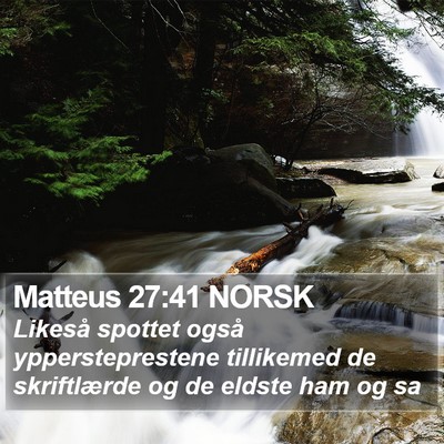 Matteus 27:41 NORSK Bible Verse Image