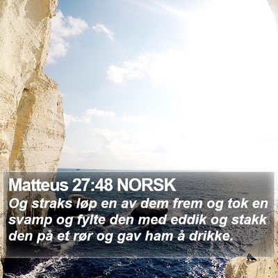 Matteus 27:48 NORSK Bible Verse Image