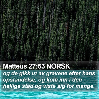Matteus 27:53 NORSK Bible Verse Image