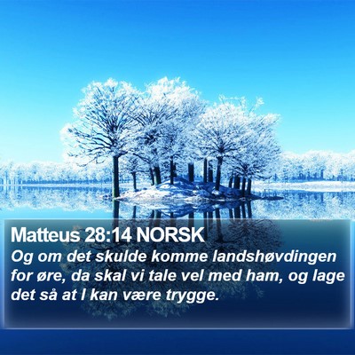 Matteus 28:14 NORSK Bible Verse Image