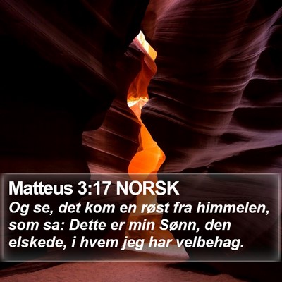 Matteus 3:17 NORSK Bible Verse Image